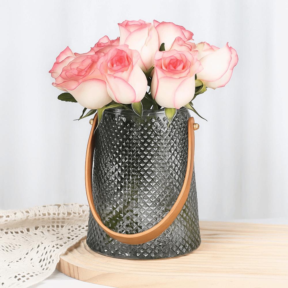 

Декоративная гидропонная ваза Стеклянная ваза для цветов Простая гидропонная бутылка для посадки Подарок серый