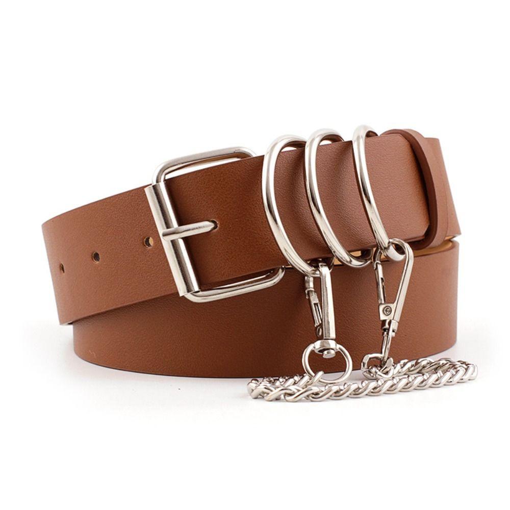 Wide Side Metal Buckle Waist Belts Y2K Style Korean Waistbands Women