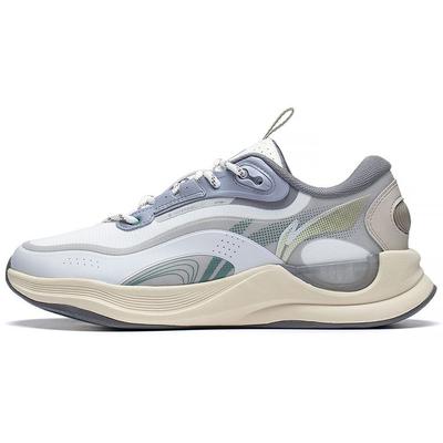 Li Ning Yunji Breathable Shock Absorbing Low Top Sports Casual Shoes Men Sneakers Gray AGLS107-2
