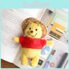 Pooh Bear Cartoon Plush 13cm Animal Keychain With Soft Pp Cotton For Bags And Phone Decor