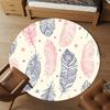 1pc feather pattern Round Chair mat Area Rug - Non-Slip, Floor Mat for Office, Bedroom, and Indoor Decor c1118022