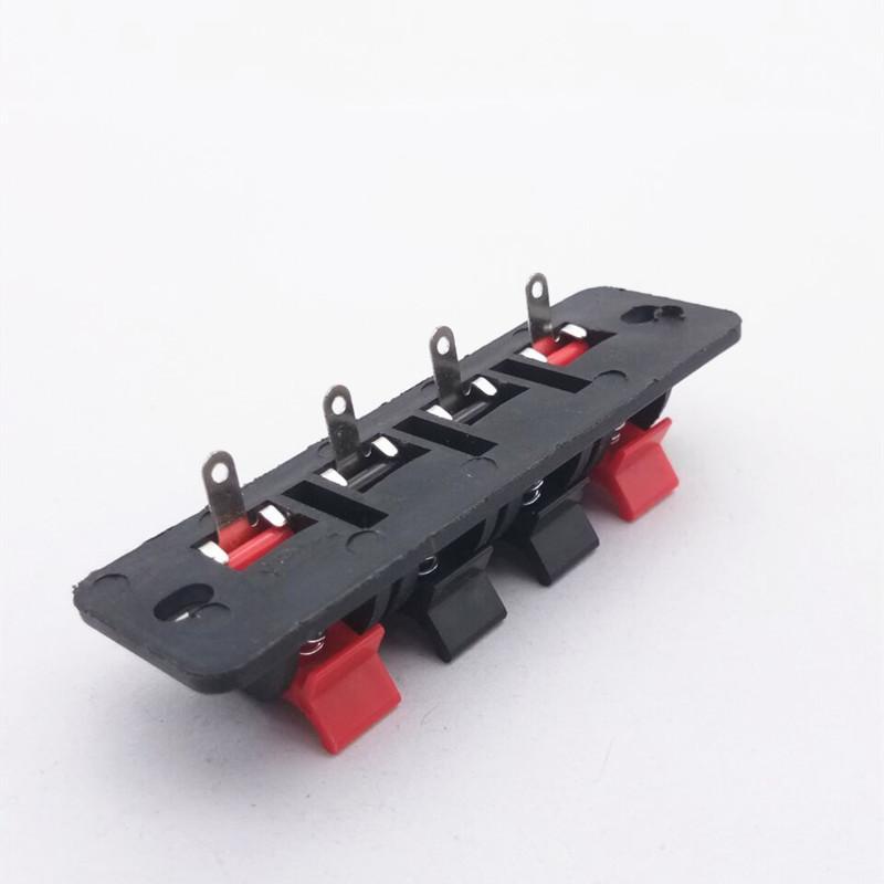 4 Position Spring Wiring Connector 1Pc Secure Audio Speaker Clips for Car Audio Modification Home Theater Wiring