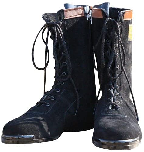 

[Tsubaki Model] Velour Modified High-Top Safety Boots with Zipper, Chrome-Tanned Cowhide Leather, JIS Standard Certified, CHS58 (Tsubaki (Black), meas