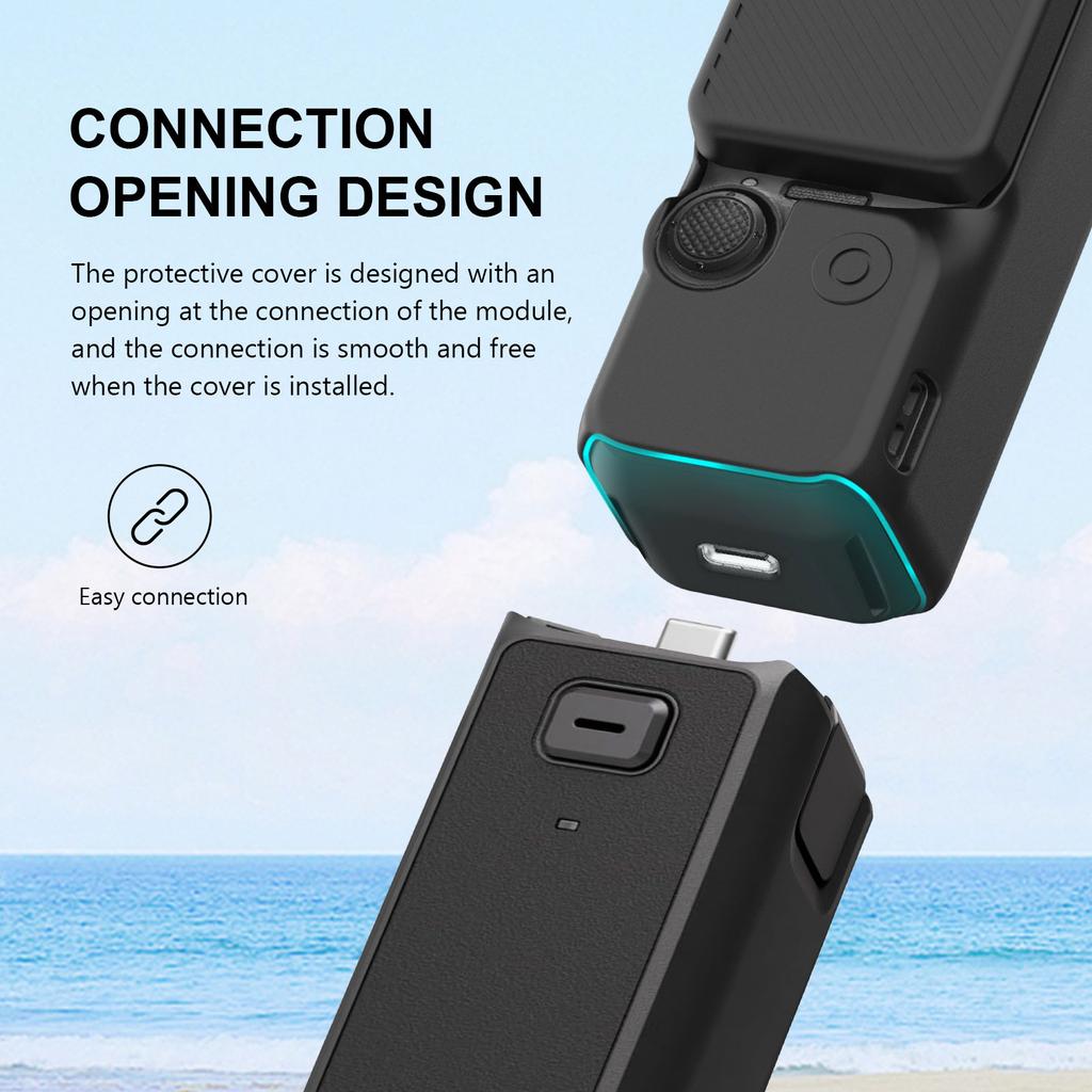 Protective Case for Pocket 4 Action Camera Silicone Cover Camera Dustproof Waterproof Silicone All Round Sleeve Cover