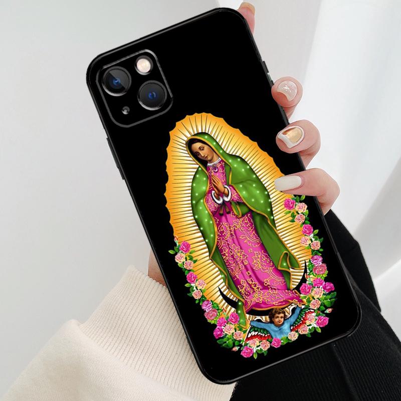 Virgen De Guadalupe Virgin Mary Phone Case For iPhone 11 12 13 14 15 16 Pro XS Max Mini Cover For iPhone X XR Plus Back Case