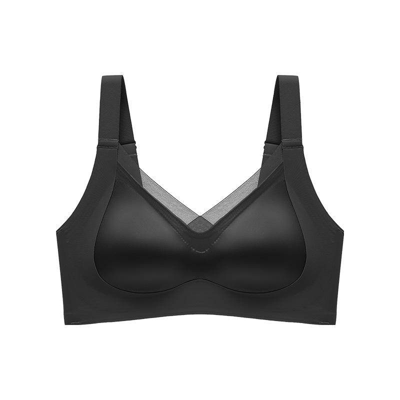 

Gather small breasts, lift up and collect secondary breasts in autumn and winter, anti-sagging and seamless sports vest bra cover M ( 40-50kg ,34abc=75abc) чёрный