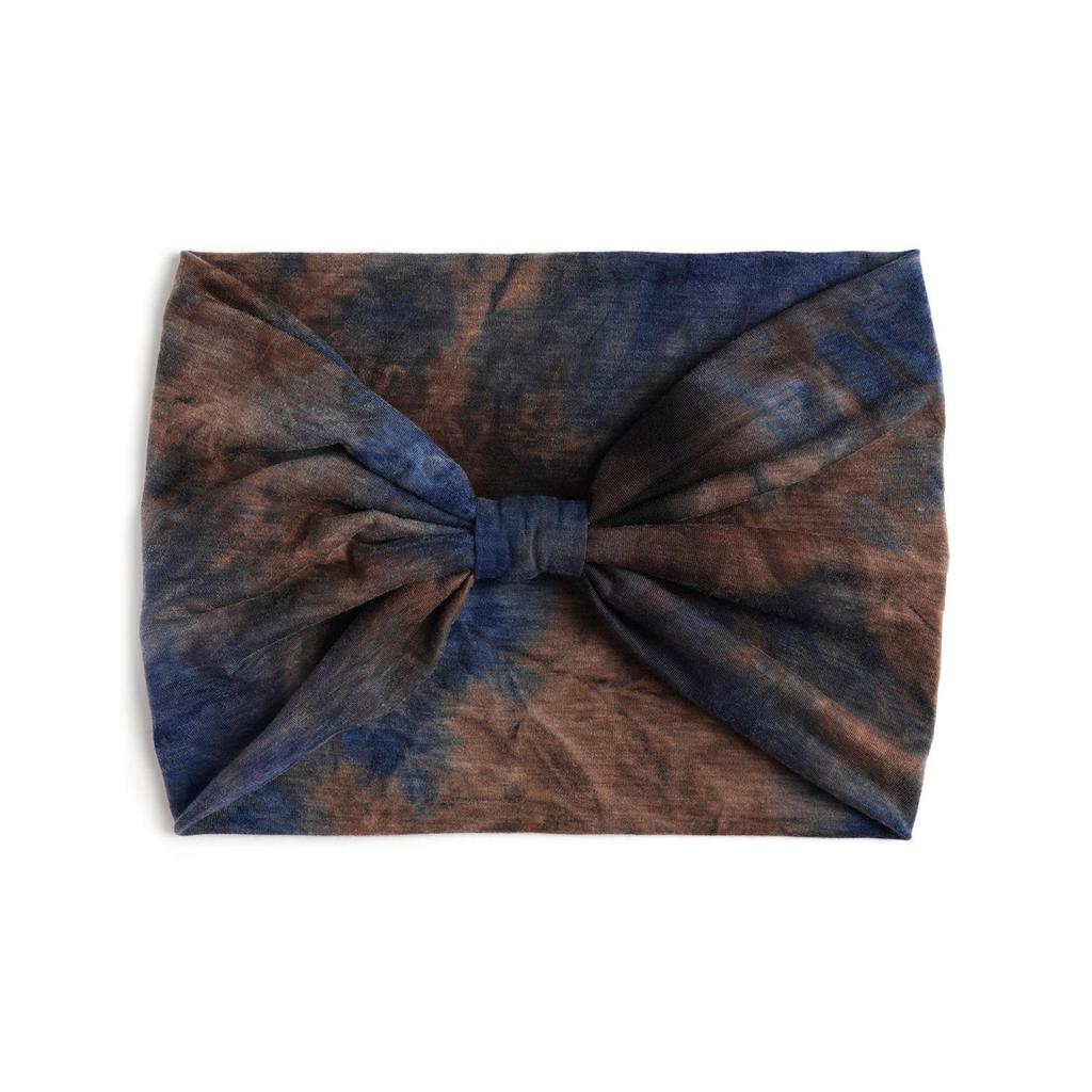 Fascia per capelli tie-dye sportiva e da yoga da donna extra larga da 18 cm