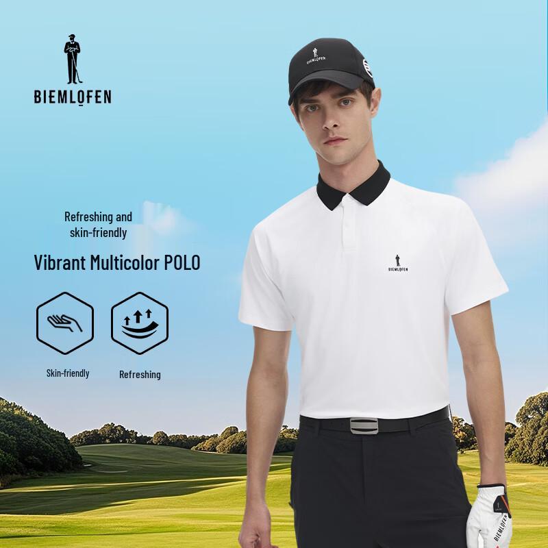 Biyinlefen Men's Short Sleeve Golf Polo Shirt