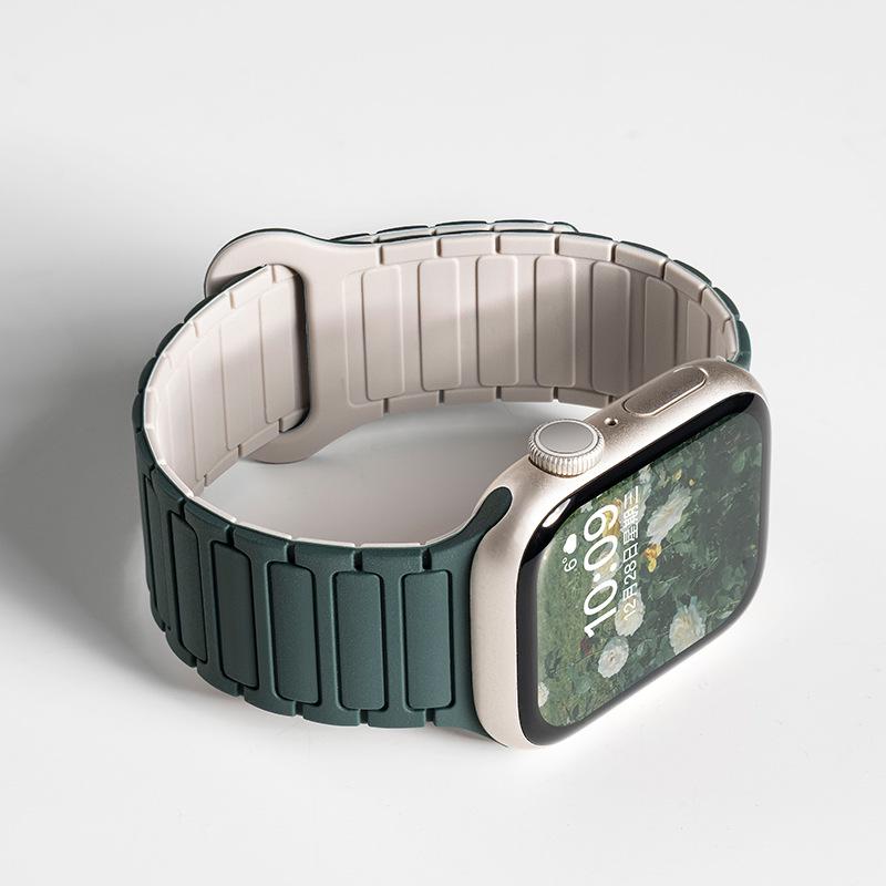 Jingyi Silicone Strap for Apple Watch S7/S8/S9/S11 and iWatch10 with Magnetic Closure