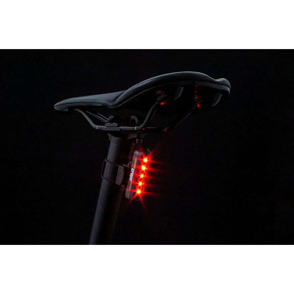 Crops EZ500MU Automatic Safety Light Red with Vibration Sensor and Light Sensor for Bicycles