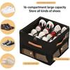 Foldable Closet Shoe Storage Box Home Clothes Towels Space-Saving Bin Clear Cover Containers