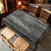 2D flat party tablecloth, 1 piece, grey wood-grain printed tablecloth, suitable for both indoor and outdoor usezyc