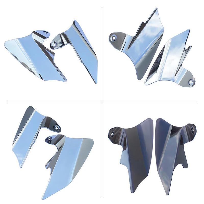 Motorrad Chrom Reflektierender Sattelschutz Luftabweiser für Harley Touring Electra Glides Road Kings Street Glides 97-07