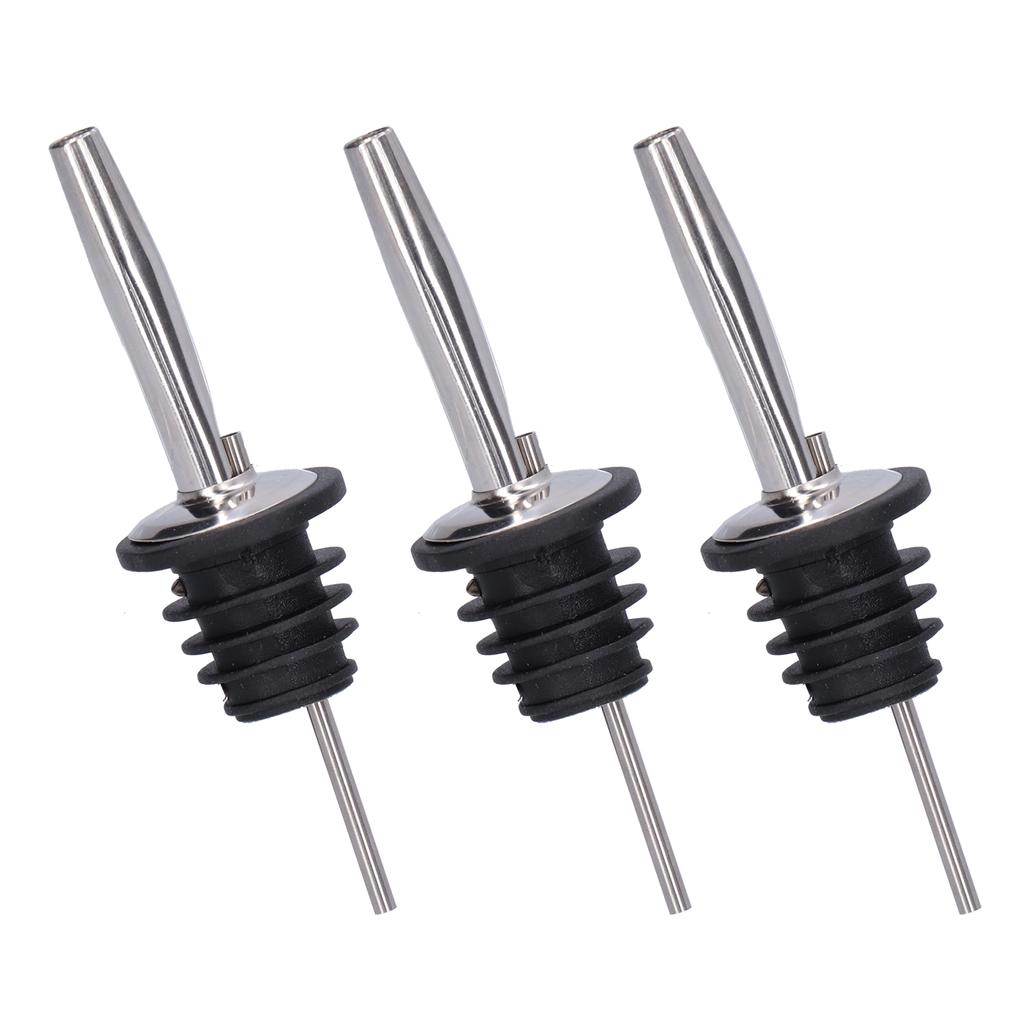 10Pcs Liquor Pourer Stainless Steel Wine Pourer Stopper Bar Tool for Bar Home RestaurantsStainless Steel Color Capless
