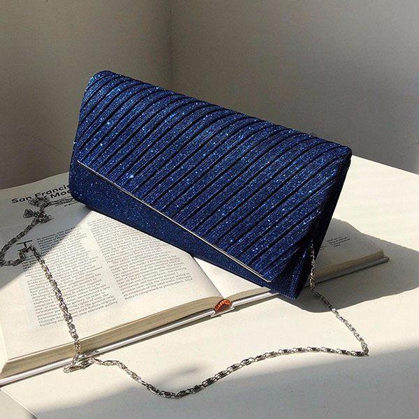 Women's Simple Single Shoulder Bag Versatile Chain Small Square Bag Long Party Solid Color Elegant Hand Bag