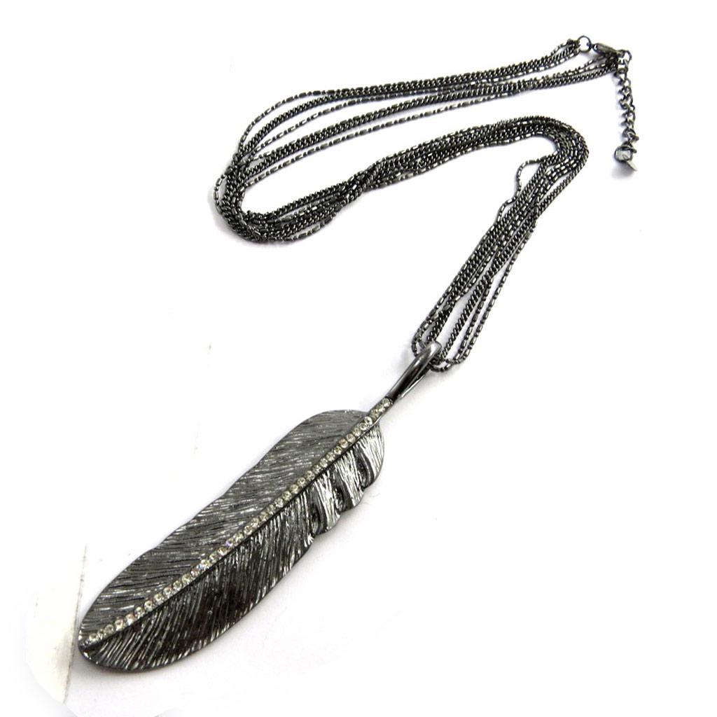 Les Trésors De Lily [N1697] - Gray 'Navajos' Long Necklace