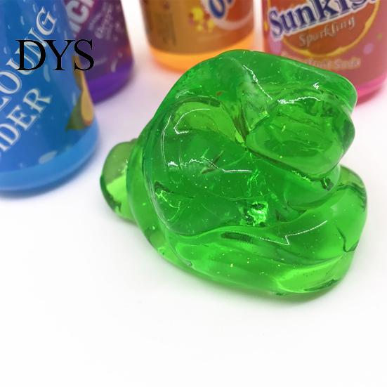 Clear Cans Slime Toy Crystal Mud Blowing Bubble Stress Reliever Kids Adults Gift