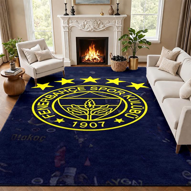 Fenerbahce Carpet Door Mat for Living Room or Bedroom Protective Mat Under Chair Office Decoration Christmas Gift Birthday Present