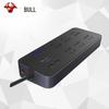 BULL Surge Protector Power Strip with 6 Outlets and USB CN plug (adapter included)