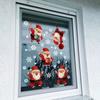 1PC New Santa Claus Snowflake Christmas Stickers Wall Paper Living Room Window Refrigerator Decoration Wall Sticker Self Adhesive Wall Decortion