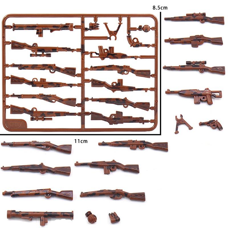 Military Weapon Gatling Gun Germany War 2 Solider Toys For Kids Building Blocks K7059 Pieces DIY Mini Models Militaries Gifts