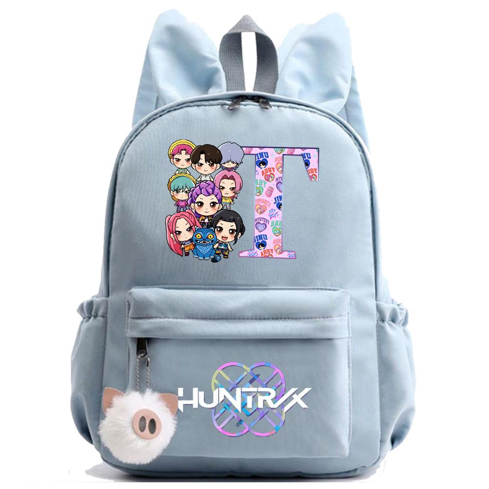 26 English Letter K-Pop Printed Backpack Student Teenager Bookbag for Boy Girl Schoolbag Kid Gift Women Large Capacity Travel Bag Rucksak