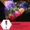 5Pcs Artificial Rose Bouquet Glowing Fake Rose Decor Elegant Table Setting Room Decor Creative Anniversary Gift Idea