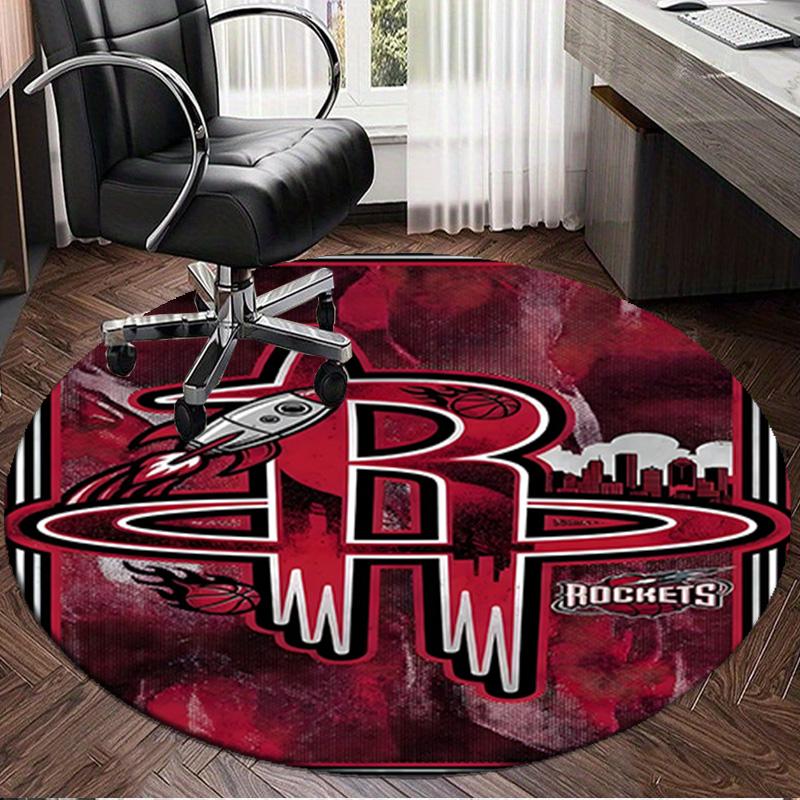 Rockets Basketball Team Round Rug for Livingroom,Bedroom, Palyroom, Chair Rug, Area rug, Circle Carpet, Large Size Fan Christmas gift