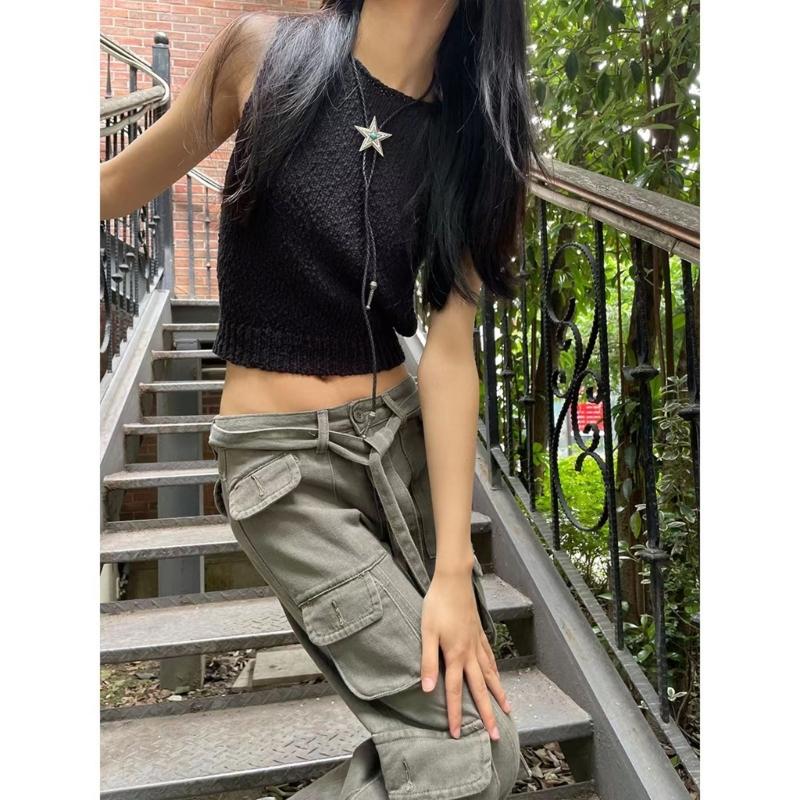 Vintage Star Choker Necklace Black Leather Cord Chain Necklace Waist Chain Fashion Jewelry Holiday Gifts for Men Women