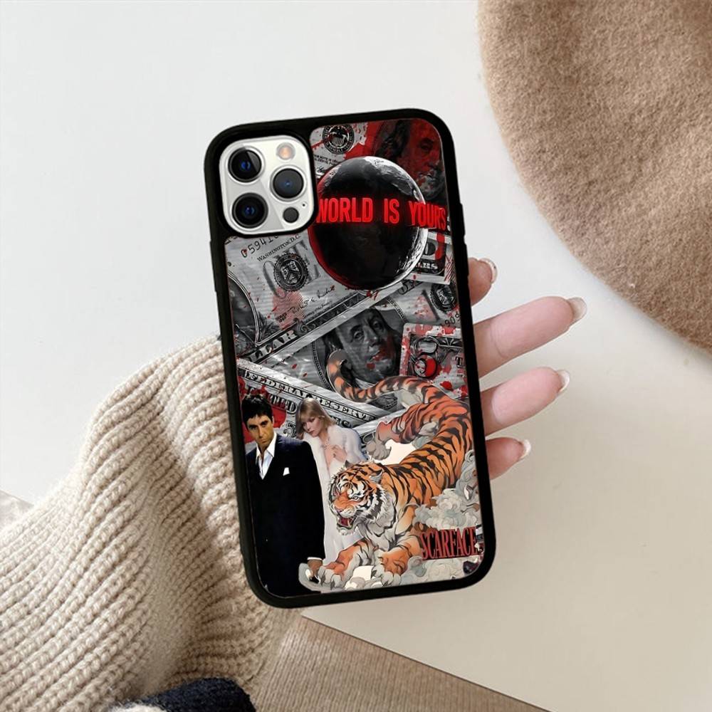 Vintage Classic S-scarface Phone Case For IPhone 11 12 13 14 15 16 17 Pro Max Plus PC+TPU Shockproof Shell