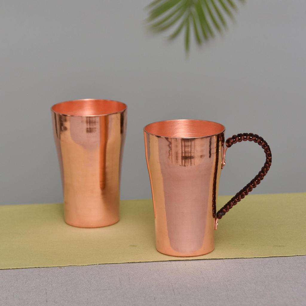 Reine Dickwandige Kupferbecher für Kaltgetränke, Bier, Personalisierte Kaffee-Dosierung.