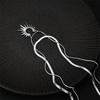 Double layered titanium steel sun necklace boys' niche design high-end sense does not fade snake bone chain girls' collarbone chain