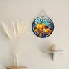 Halloween pumpkin stained glass pendant for decoration, wall art home decoration, holiday door hanging decoration