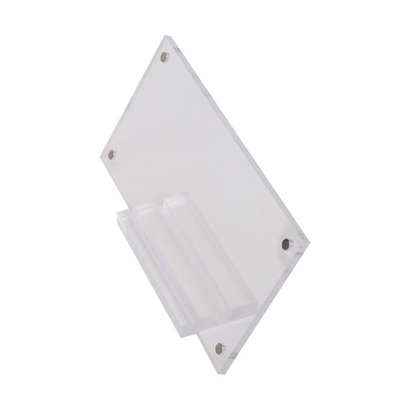 1pcs Clear Banknote Display Acrylic 2-Grid Magnetic Banknote Display Frame Paper Money Collection Display Stand