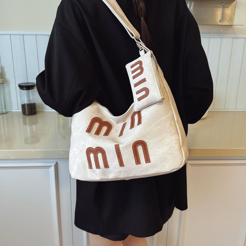 Casual Commuter Retro Large-capacity Bag New Denim Fashion Shoulder Bag Women's Hand-held Armpit Bag