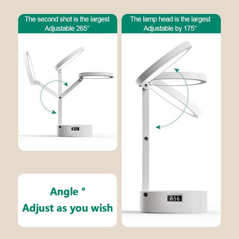 Xiaomi USB Charging Table Lamps Portable Foldable With Clock Night Lamps Energy Saving Bedroom Bedhead Study Room Reading Desk Lights