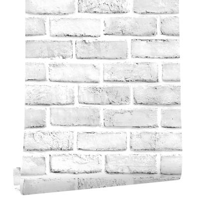 Papel de Parede Autoadesivo Imitação de Tijolo Branco/Cinzento Papel Contact Autoadesivo Banheiro Para Parede Papéis de Parede Decorativos para Casa Adesivo