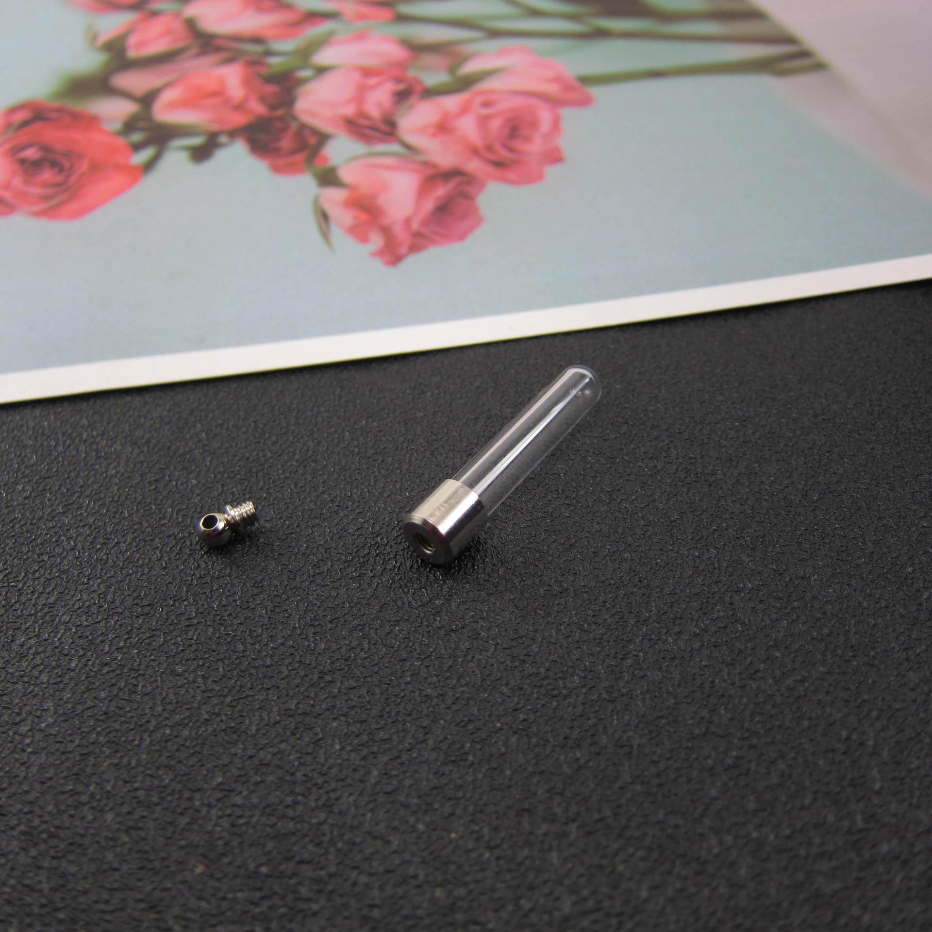 

6MM Glass Screw Cap Pendant Bottle for Rice Carving, Wishing, or Cinnabar – Openable Mini Empty Bottle