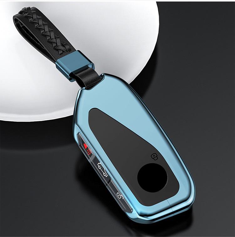 Styling Mouldings Aluminum Alloy TPU Car Remote Key Fob Cover Case for BMW Ix X7 I7 XM 2023 key fob