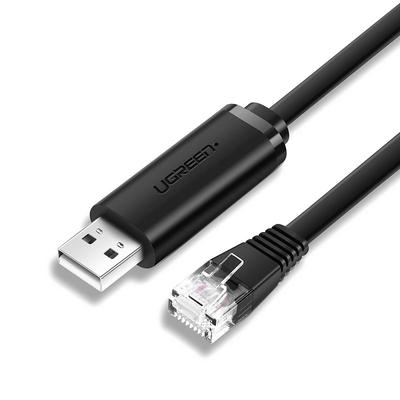 Console Cable, USB RJ45 Adapter, Twisted Pair Ethernet, 15m Black