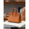 Spot First-layer Cowhide Platinum Bag 25/30 Ostrich Pattern Leather Fashionable Large-capacity Women's Handbag