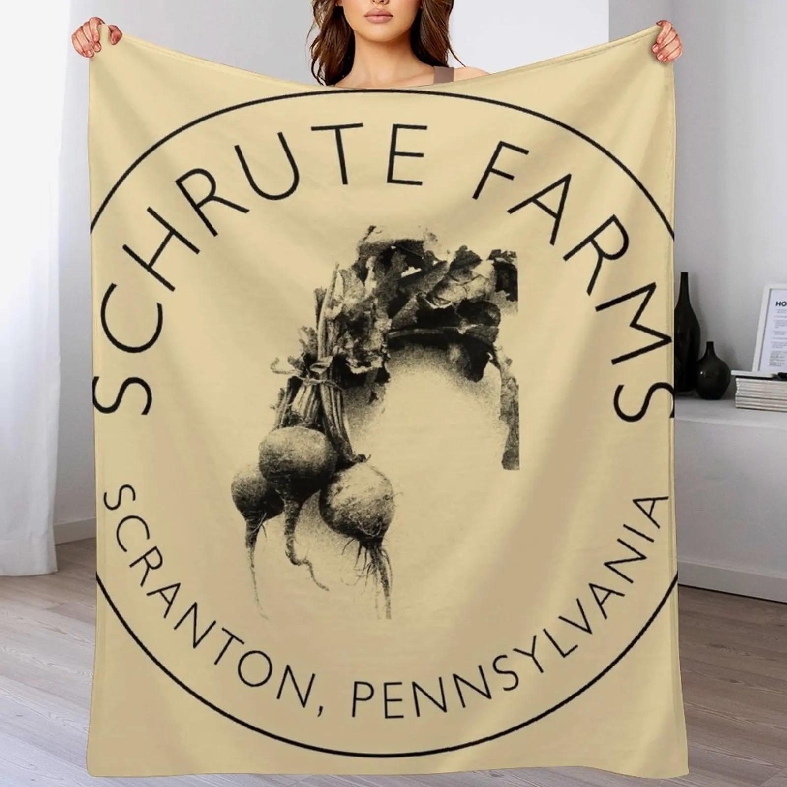 Schrute Farms Throw Blanket Luxurious Soft Fuzzy Blanket for Sofa Bed 102x76cm(40x30in)