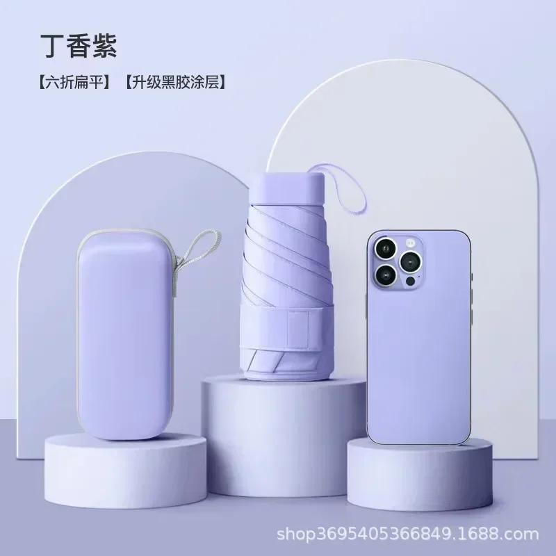 Mini Umbrella Capsule Umbrella SunnyRainy Dualuse Rainproof Sun Protection Outdoor Traveling Portable Parasol Umbrella