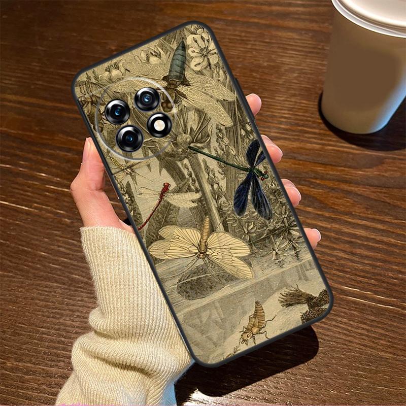 Dragonfly Pattern For OnePlus 15 13 12 11 15R 13R 12R 8T 10T 13T Case For OnePlus Nord 5 CE 2 3 4 Lite N20 N30