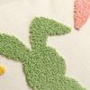Rectangular Throw Pillow Cover Embroidered Waist Cushion Cover Easter Bunny Pillowcase  Sofa
