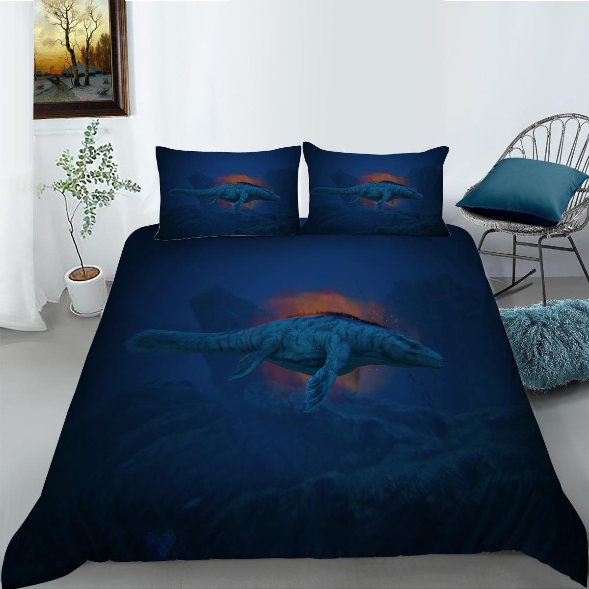 3D Digital Printing Polyester Bedding Two Or Three-Piece Dinosaur Series EU single 135*200