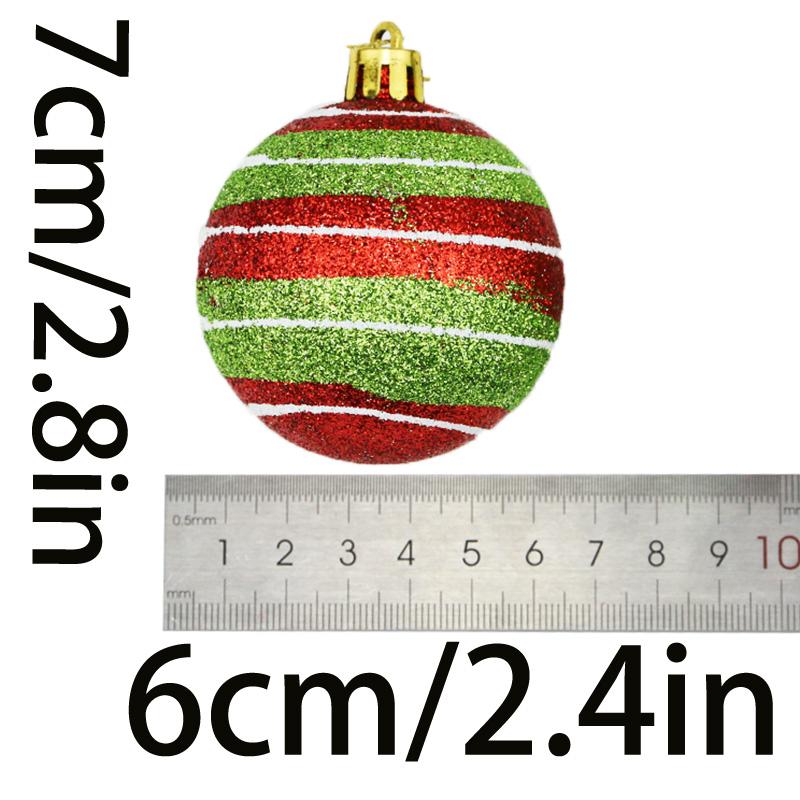 (6pcs/pack)7*6cm Christmas Ball Decorations Printing Pendant Festive Style Painted Christmas Ornament Handmade DIY