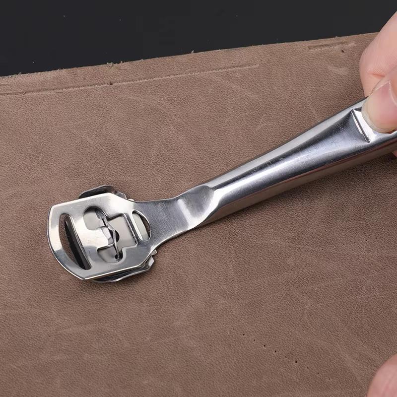 Fenrry Läderskärverktyg Kantskärare Läderavfasare DIY Trimmerverktyg Professionell Skovel Läderkniv Med 10 Blad