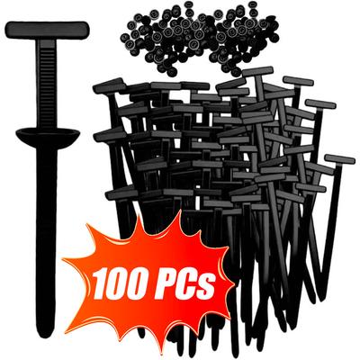 Universal Car Nylon Cable Tie Buckles Heavy Duty Self-Locking Zip Ties Holder with Pin Button Fasteners Car UV Resistant Ties