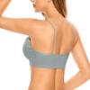 Plus Size Sports Bra with Thin Straps Large Cup Support D Cup Wireless Seamless Crop Top for Women Comfort Activewear